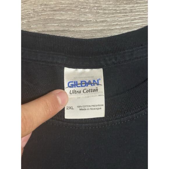 Gildan America’s Finest USA Military Army Black Graphic Shirt Y2K - Mens XXL 2XL - Picture 3 of 7